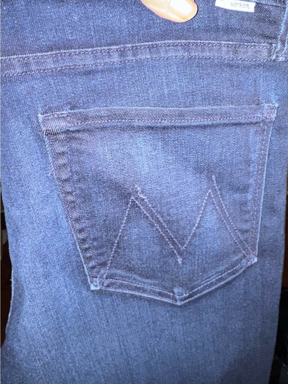 MOTHER Dark Blue High-Rise Ankle Jeans - Picture 9 of 9
